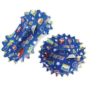 【10セット】 トルネ 抗菌お弁当カップ のりもの 丸・小判セット P-3261X10