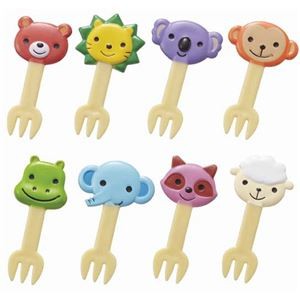 【10セット】 トルネ なかよしどうぶつフォークピック 8本入 P-3547X10