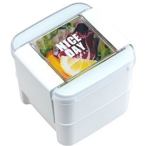 【5セット】 岩崎工業 イージーケアランチボックススクエア2段 WH B-1490WHX5