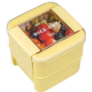 【5セット】 岩崎工業 イージーケアランチボックススクエア2段 YE B-1490YEX5