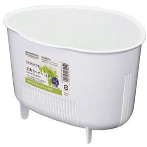 【5セット】 岩崎工業 クッキンパル 三角コーナー L ホワイト K-1344-WHX5