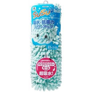 【5セット】 山崎産業 SUSU抗菌ストロングW バスマット 36×50cm フェミニンブルー MMT89984X5