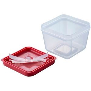 【5セット】 スマイルキッズ ふたがトングになる保存容器 サーモンピンク ATN-01SPX5