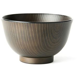 【5セット】 アサヒ興洋 洗浄椀 羽反 全木目 こげ茶 AZ12-12X5