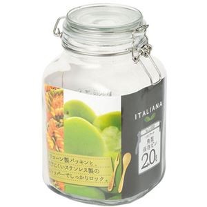 【5セット】 パール金属 イタリアーナ 角型保存ビン2.0L MMT10333X5