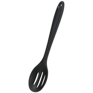 【5セット】 パール金属 TOUCH シリコーン穴あきスプーン 小 BLACK G-5093X5