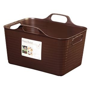 【5セット】 ヒマラヤ化学 ハッピーバケット 角 Sサイズ チョコブラウン MMT50787X5