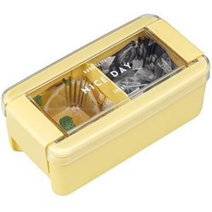 【5セット】 岩崎工業 イージーケアランチボックス1段 YE イエロー B-1487YEX5