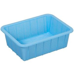 【5セット】 新輝合成 アシスト抗菌角ざる 深2型 ブルー MMT30674X5