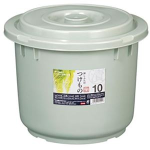 【5セット】 新輝合成 トンボ つけもの容器 蓋・押蓋付 10型 グレー MMT14117X5