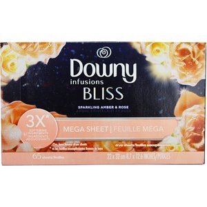 ダウニー インフュージョン 衣類乾燥機用柔軟仕上げシート アンバー＆ローズ【3本セット】