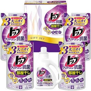 ライオン トップクリアリキッド抗菌ギフト トップクリアリキッド抗菌詰替用(500g)×4、トップクリアリキッド抗菌(900g)×1 V4062570