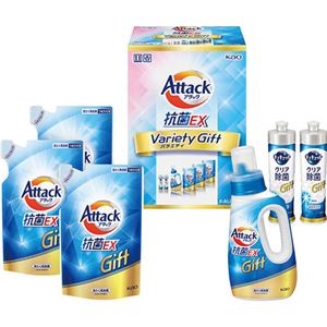 花王 アタック抗菌EXバラエティギフト アタック抗菌EX詰替用、キュキュットクリア除菌、アタック抗菌EX V4061576