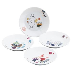 ムーミン ハーバリウム プレート4Pセット 径13.5×2.5cm K50409926