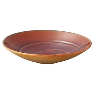 Deepbreath 信楽焼 10インチボウル 1P シンプルデザイン 電子レンジOK キャラメル K50407648