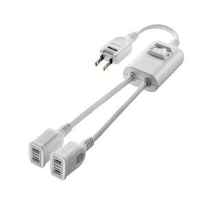 サンワサプライ 一括集中スイッチ付き電源延長コード 2P 2分岐 2個口 ホワイト TAP-EX2SWW
