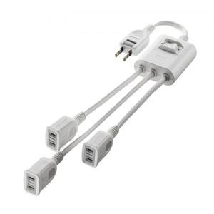 サンワサプライ 一括集中スイッチ付き電源延長コード 2P 3分岐 3個口 ホワイト TAP-EX3SWW