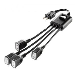 サンワサプライ 一括集中スイッチ付き電源延長コード 2P 4分岐 4個口 ブラック TAP-EX4SWBK