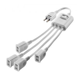 サンワサプライ 一括集中スイッチ付き電源延長コード 2P 4分岐 4個口 ホワイト TAP-EX4SWW