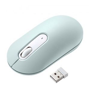 サンワサプライ 静音ワイヤレスマウス グリーン MA-WBS327G
