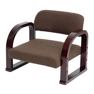 谷村実業 立ち座りらくらく座椅子 ロータイプ ブラウン TAN-101L-BR