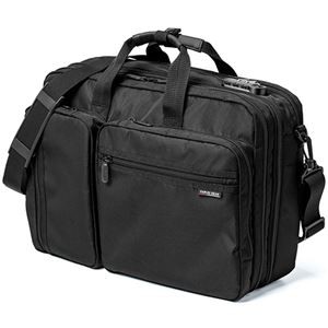 【訳あり・在庫処分】サンワダイレクト 3WAYビジネスバッグ(大容量・ショルダー対応・A4収納対応) 200-BAG048-L 1個