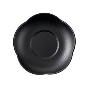 【10セット】 アサヒ興洋 塗茶托 梅型 ブラック MMT04603X10