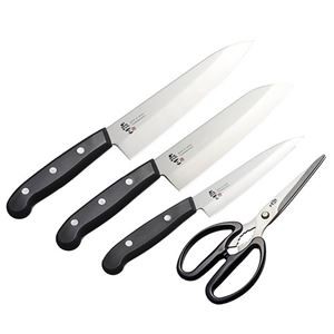 燕三 ステンレス包丁&キッチンハサミ4点(牛刀包丁/刃渡り18cm・三徳包丁/刃渡り16.5cm・ペティナイフ/刃渡り13cm) B1154590