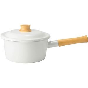 富士ホーロー コットンプラス ソースパン18cm ホワイト 2.3L C6124587