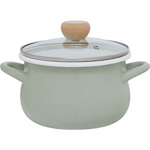 ストクック IH対応ホーロークッキングポット18cm グリーン 2.2L C6124658