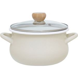 ストクック IH対応ホーロークッキングポット20cm グレー 2.9L C6124665