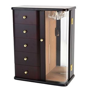 木製ジュエルケース 24×13 ×31cm 職人さがひとつひとつ丁寧につくった木製の収納ケース 日本製 B1156570