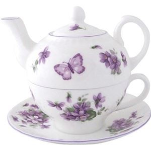 エインズレイ ティーフォーワン ポット(11×13.5×9cm・300ml)・カップ(φ9.5×5cm)・ソーサー(φ14×2.2cm) C6094580