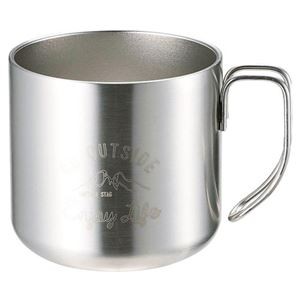 【3セット】 モンテ ダブルステンレスマグカップ 350ml シルバー UE-3428X3