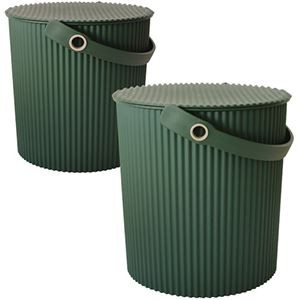 ハチマンガーデンズ ガーデンツールバケット 10L・20L 2個組 座る事のできるフタ付き収納バケツ C6043634