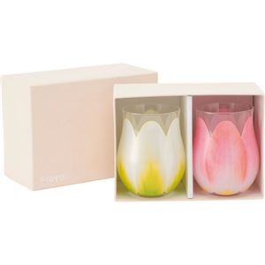 チューリップグラスペア φ6.7×10.2cm C6107545