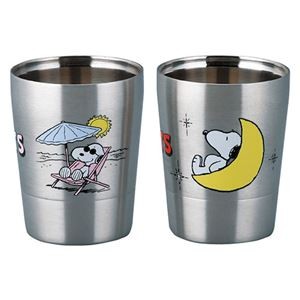 ピーナッツ ペア二重タンブラー 260mlSセット φ7.5×9.5cm SN1800-865 C6110558