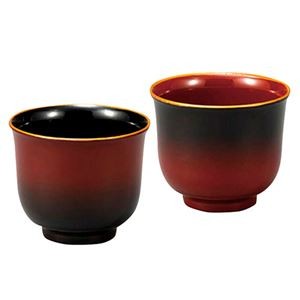 ぼかし塗 ぐい呑ペア φ6×5cm B1068626