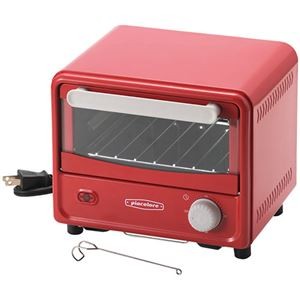 ピアコローレ ミニオーブントースター レッド 20.5×19.5×17.5cm C6116596