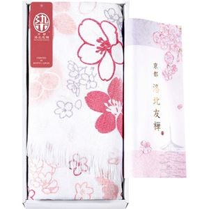京都 洛北友禅 ひとつひとつ手染めのマルチタオル ロング 空色 29×125cm B1016545