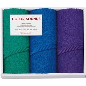 COLOR SOUNDS フェイスタオル3P ブルー 29×75cm B1119596
