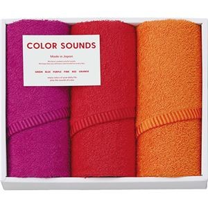 COLOR SOUNDS フェイスタオル3P レッド 29×75cm B1119604