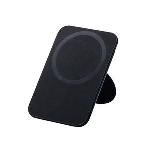 エレコム カードポケット付き スマートフォン用マグネットスタンド 薄型 ブラック P-DSMSTCCBK