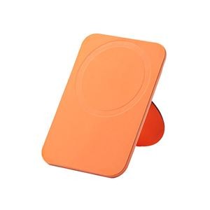 エレコム カードポケット付き スマートフォン用マグネットスタンド 薄型 オレンジ P-DSMSTCCDR