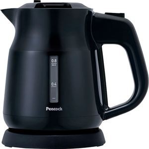 ピーコック 電気ケトル0.8L ブラック 15×21.4×20.7cm C6119570