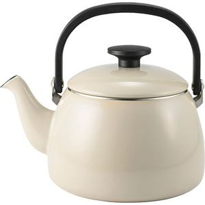 富士ホーロー コットンプラス ケトル2.5L グレージュ 24×18.5×21cm C6124620