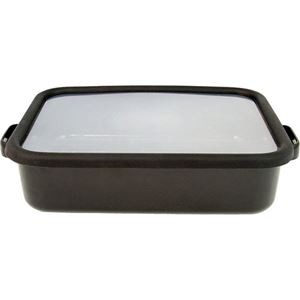 HANAKO 抗菌琺瑯ブラック両手ハンドル付き1.85L 27×17×6cm C6124715