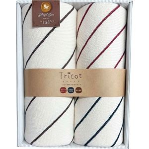 トリコットガーゼ トリコット バスタオル&フェイスタオル2P バスタオル65×125cm、フェイスタオル32×80cm B1147585