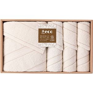 泉州+eco バスタオル&フェイスタオル3P バスタオル60×120cm、フェイスタオル34×80cm B1115616