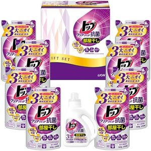 ライオン トップクリアリキッド抗菌ギフト トップクリアリキッド抗菌詰替用(500g)×8、トップクリアリキッド抗菌(900g)×1 C6224627